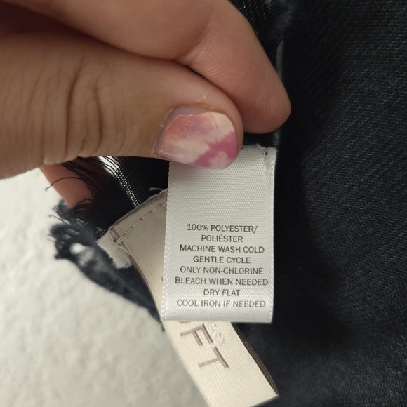 Loft OS Cheetah Print Blue and orange Casula Scarf - Picture 4 of 4